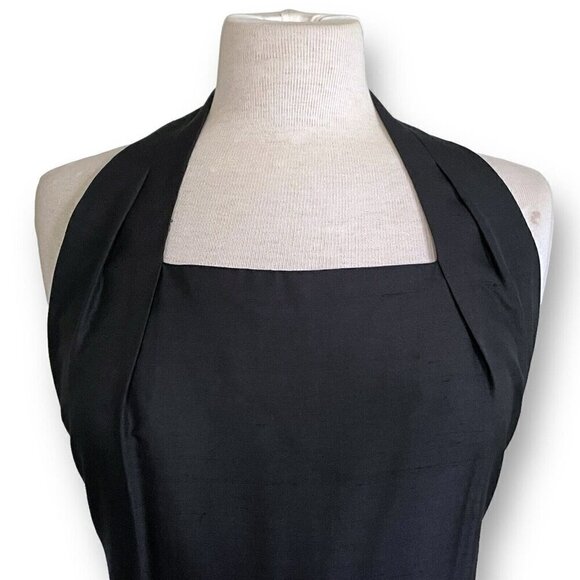 Vintage 90s Lauren Alexandra Womens Dress Sz 10P 10 Petite Black Silk Minimalist - Picture 7 of 13